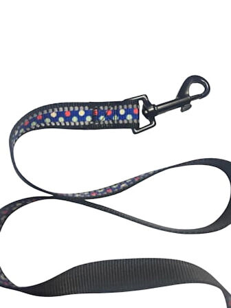 Nunbell Reflektörlü, Noktalı Köpek Gezdirme Tasması (1,5 cm x 120 cm)