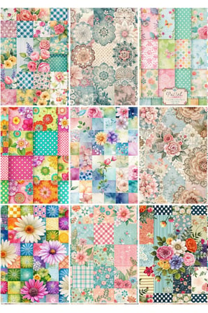 18Adet 10x14cm patchwork Desenli Vintage Eskitme Scrapbook Kağıdı Bullet Journal Ajanda Için Uygun