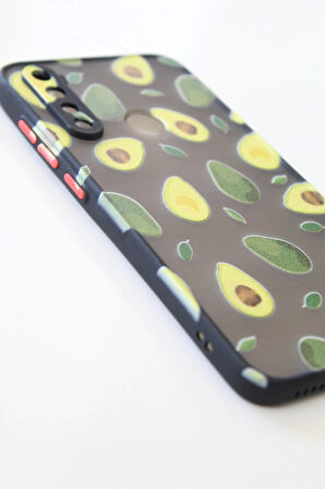 Xiaomi Redmi Note 8 Uyumlu Kamera Korumalı Avokado Kılıf Özel Tasarım Tuşları Renkli Hux Kapak