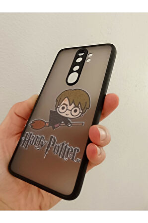 Xiaomi Redmi Note 8 Pro Uyumlu Kamera Korumalı Harry Potter Kılıf Tuşları Renkli Hux Kapak