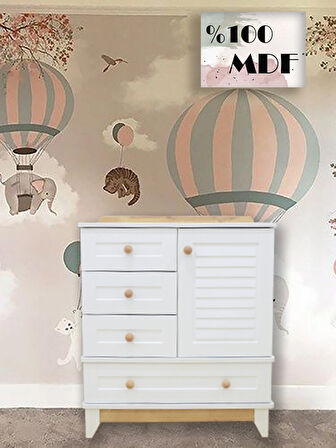 %100 MDF Nova Bebek & Çocuk Şifonyer