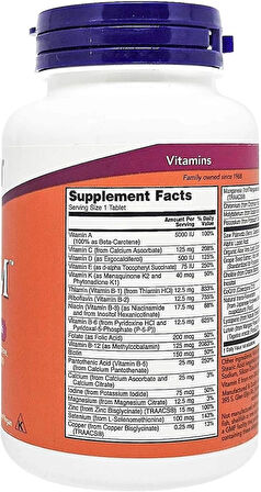 NOW Foods ADAM Superior Men's Multivitamin Saw palmetto+Choline+Zinc+Copper+Molybdenum+CoQ10+trans-Resveratrol