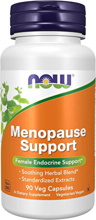 NOW Foods Menopause(Menapoz) Support Blend Includes Female Women Endocrine Support Other Nutrients 90 Veg Caps(Bayanlara özel)
