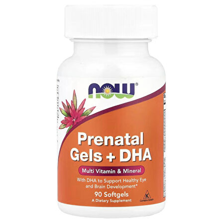 NOW Foods Prenatal Gels + DHA Molybdenum Fish oil 90 Softgels