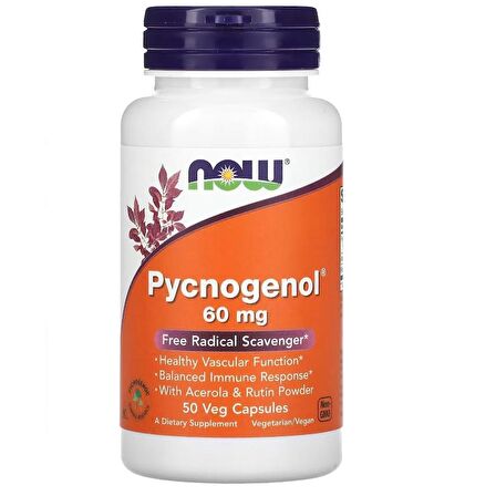 Now Pycnogenol 60 MG 50 Veg Capsules