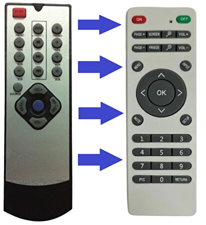SpeedUF Visionic VS-116 VS-117 VS-121 VS-122 VS-125 Ses Sistemi Kumandası