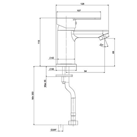 NSK Molera Tek Su Girişli Lavabo Bataryası - N4017602