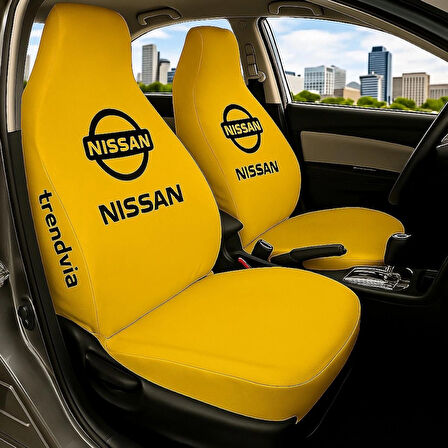 Nissan Uyumlu Oto Koltuk Kılıfı Seti - Penye Kumaş Ön ve Arka Koltuk Koruyucu