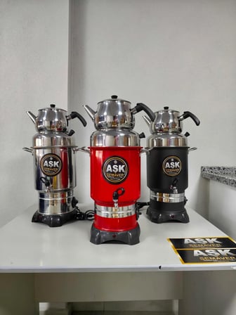 Nostalji aşk semaver (kırmızı) 6 litre