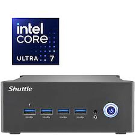 SHUTTLE NT10H7 PC  XPC nano (i7 işlemcili ) 16 GB DDR5 -5600 SO -DIMM / 1 TB M.2 2280 PCLE 4.0 NVME SSD FREEDOS