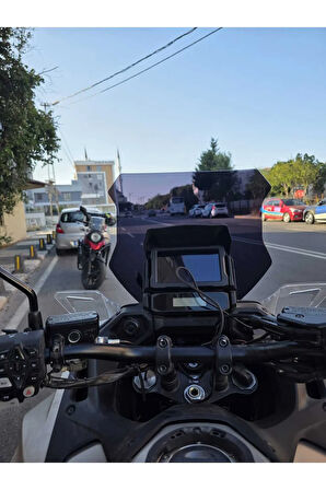 MOTOCAM Honda NT 1100 Siperlik Ön Cam 2025 Model 61cm Siyah Renkli 4mm