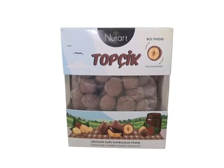 NUTART Topçik Çikolata Kaplı Kavrulmuş Fındık 160 g