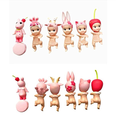  Sonny Angel Cherry Blossom Series - Night Version Mini Figür Koleksiyonluk Oyuncak (Blind Box)