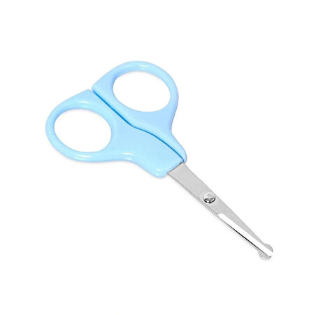 Bebek Tırnak Bakım Seti MAKAS TÖRPÜ TIRNAK MAKASI erkek bebek mavi renk