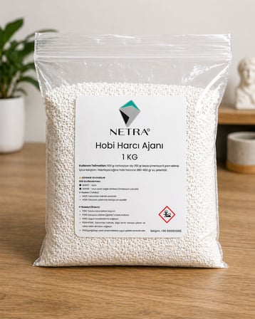 Taş Tozunu Kendin Yap , Hobi Harcı Yapma Ajanı 1 KG Net Ağırlık Toz Formda, Taş Tozu Yapma Ajanı
