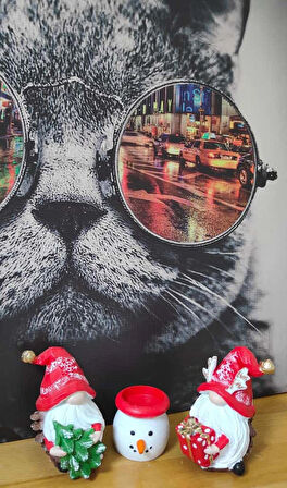  Yılbaşı Şans Cüceleri 3 LÜ SET MUMLUK  yılbaşı Hediyesi, dekor Cüce (12*7CM BOYUTUNDA)