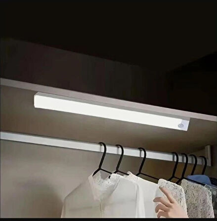 50 cm Beyaz Işık Hareket Sensörlü Dolap Içi Çalışma Masası Mutfak Tezgah Altı USB LED Işık