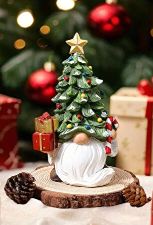 Kış Masası Noel Ağacı Süslemeleri İç Mekan Ev Dekorasyonu NOEL BABALI ÇAM AĞACI