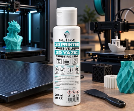 3D Printer Tabla Yapıştırma Sıvısı, 3D Yazıcı Baskı ve Tabla Yapıştırıcı Sıvı 200 ml Soğuyunca Kolay Sökülebilir Formül, PLA Katman İzi Yok Edici – Katman İzi Azaltıcı Yüzey İşlem Sıvısı