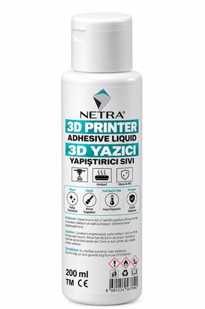 3D Printer Tabla Yapıştırma Sıvısı, 3D Yazıcı Baskı ve Tabla Yapıştırıcı Sıvı 200 ml Soğuyunca Kolay Sökülebilir Formül, PLA Katman İzi Yok Edici – Katman İzi Azaltıcı Yüzey İşlem Sıvısı