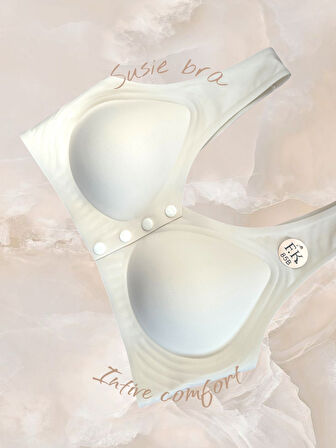 Susie Önü 4 Düğmeli Açılabilen Üstün Kalite Dikişsiz Lazer Balensiz Sütyen (Emziren Anneler)