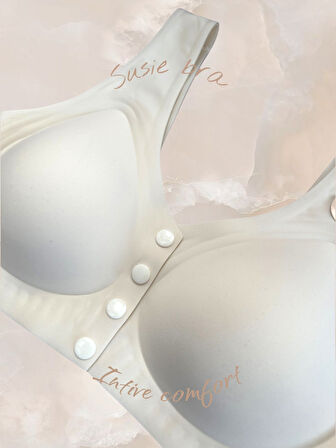 Susie Önü 4 Düğmeli Açılabilen Üstün Kalite Dikişsiz Lazer Balensiz Sütyen (Emziren Anneler)