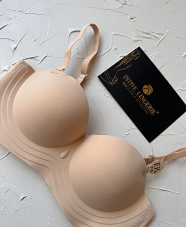 Lady Baby Straplez Kesim Destekli Dikişsiz Balensiz Toparlayıcılı İthal İz Yapmaz Sütyen