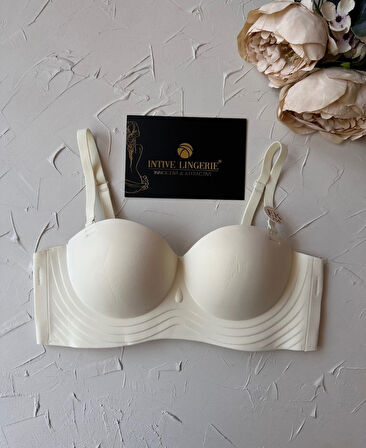 Lady Baby Straplez Kesim Destekli Dikişsiz Balensiz Toparlayıcılı İthal İz Yapmaz Sütyen