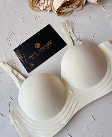 Lady Baby Straplez Kesim Destekli Dikişsiz Balensiz Toparlayıcılı İthal İz Yapmaz Sütyen