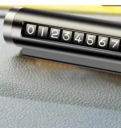 Alüminyum Kasa Çevirmeli Araç Içi Park Telefon Numaratör Parkmatik (SİYAH) Tüm Araçlara Uyumlu