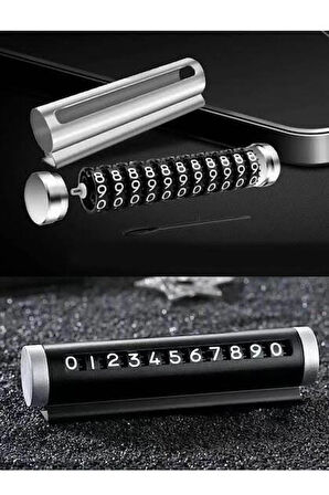 Alüminyum Kasa Çevirmeli Araç Içi Park Telefon Numaratör Parkmatik (SİYAH) Tüm Araçlara Uyumlu