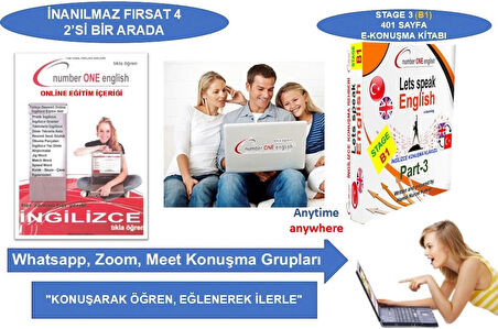 Dijital Elektronik -B1 KONUŞMA KILAVUZU Hediyeli … Number One English 50 Saat Online Paket Eğitim+ Elektronik Sınav+ 7/24 WhatsApp- Zoom- Google Meet konuşma Grupları ve Canlı Destek – EZBER BOZAN SİSTEM- EFSANE İNDİRİMLE YILLIK 99-TL