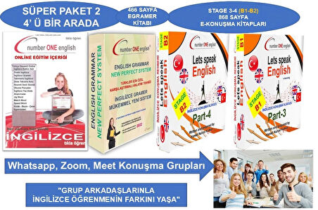 Dijital Elektronik GRAMER KİTABI+ B1+B2 KONUŞMA KILAVUZU. Number One English 50 Saat Online Paket Eğitim+ Elektronik Sınav+ 7/24 WhatsApp- Zoom- Google Meet konuşma Grupları + Canlı Destek- EZBER BOZAN SİSTEM- EFSANE İNDİRİM. FİYATLARIMIZ 1 YILLIKTIR