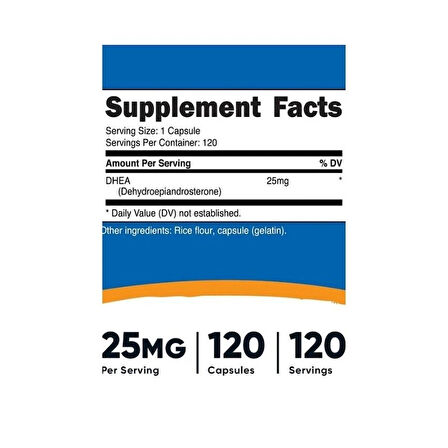 Nutricost Dhea 25MG 120 Kapsül