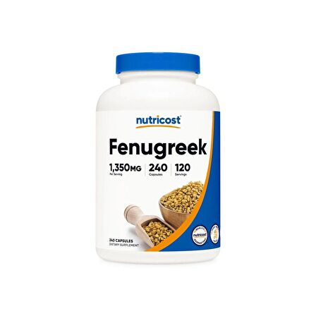 Nutricost Fenugreek antioksidan , bağırsak , sindirim düzenleyici 240 Capsules