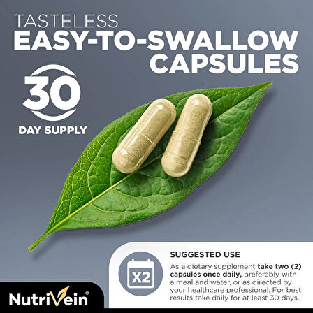 Nutrivein DHT Blocker with Biotin Hair Supplement (Saw palmetto+Resveratrol) 60 Caps