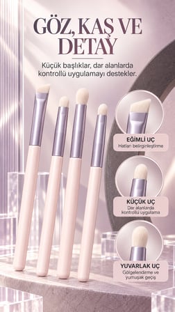 NOVA PRO Face + Cheek 7’li Profesyonel Makyaj Fırçası Seti – Yüz, Göz, Kaş ve Detay