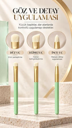 NOVA PRO Face + Cheek 6’lı Makyaj Fırçası Seti – Yüz, Göz ve Detay Fırçaları
