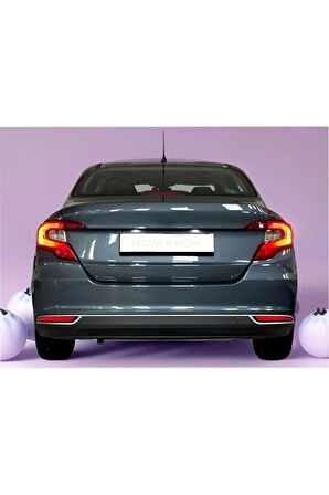 Nova Krom Fiat Egea Sedan Paslanmaz Krom Difüzör 3 Parça 2015 Üzeri ( Mat)
