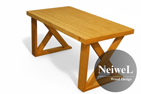 Neiwel Wood Doğal Ahşap Çalışma ve Ofis Masası-80cm-140cm