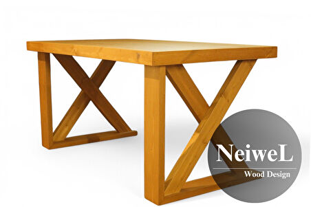 Neiwel Wood Doğal Ahşap Çalışma ve Ofis Masası-80cm-140cm