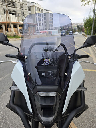 MOTOCAM Honda NX 500 Ön Cam 34cm 2025 Model Füme Renkli 4mm Orijinal Boylu