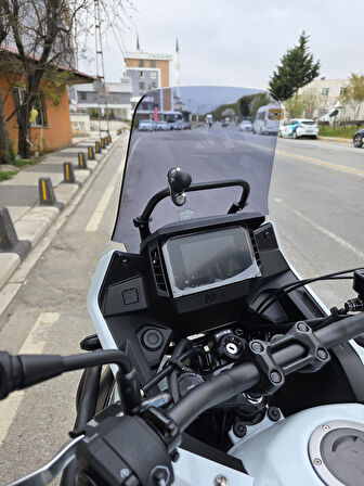 MOTOCAM Honda NX 500 Ön Cam 34cm 2025 Model Füme Renkli 4mm Orijinal Boylu