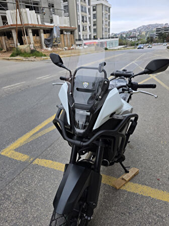 MOTOCAM Honda NX 500 Ön Cam 34cm 2025 Model Şeffaf Renkli 4mm Orijinal Boylu