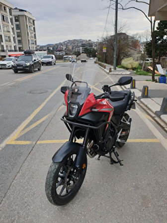 MOTOCAM Honda NX 500 Ön Cam 2025 Model 44cm Şeffaf Renkli 4mm UZUN TUR CAMI