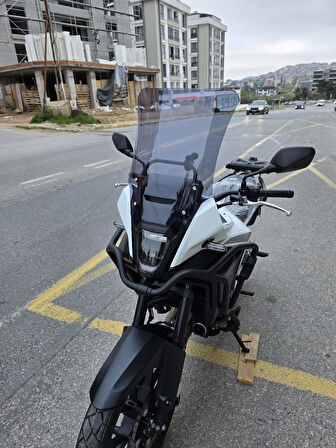 MOTOCAM Honda NX 500 Ön Cam 48cm 2025 Model Füme Renkli 4mm UZUN CAM
