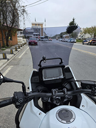 MOTOCAM Honda NX 500 Ön Cam 48cm 2025 Model Füme Renkli 4mm UZUN CAM