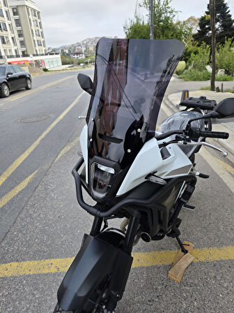 MOTOCAM Honda NX 500 Ön Cam 48cm 2025 Model Siyah Renkli 4mm UZUN CAM