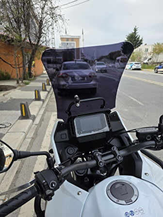 MOTOCAM Honda NX 500 Ön Cam 48cm 2025 Model Siyah Renkli 4mm UZUN CAM
