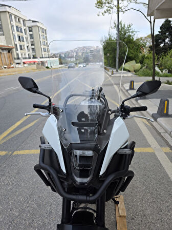MOTOCAM Honda NX 500 Ön Cam 48cm 2025 Model Şeffaf Renkli 4mm UZUN CAM